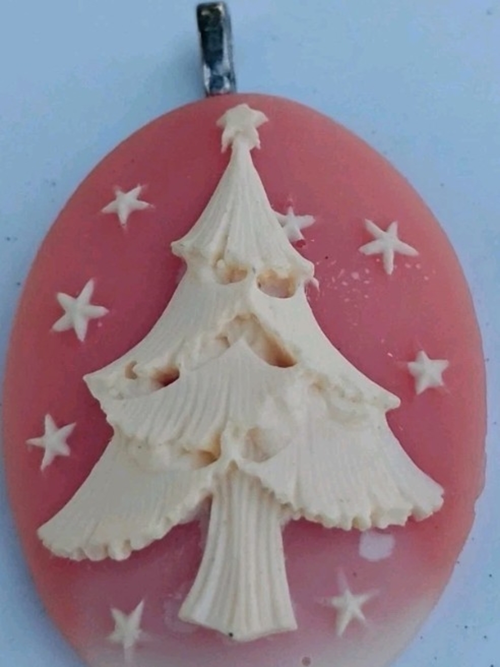 Holiday Pink Christmas Tree Pendant - Unbranded